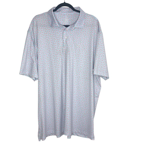 Men's Short Sleeve Performance Polo Pink Cocktail Drink Size XXXL Golf - Picture 2 of 8